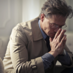 man suffering from seasonal affective disorder